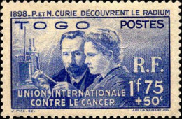 Togo Poste N** Yv:171 Mi:114 Pierre & Marie Curie (Dent 1 Peu Courte) - Ongebruikt