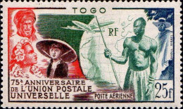 Togo Avion N** Yv:21 Mi:217 75.Anniversaire De L'UPU - Unused Stamps