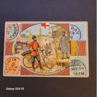 Chromos Alcide Picard & Fils  ** Timbres La Poste  Dans Les Indes Anglaises  ** Vélo - Sonstige & Ohne Zuordnung