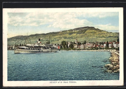 AK Vevey, Mont Pelerin Mit Passagierschiff  - Vevey