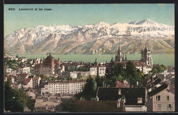 AK Lausanne, Teilansicht Mit Kirche Und Bergen  - Lausanne