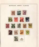 Deutsches Reich 313 - 329 Rosetten / Korbdeckel  Ziffern  Mit Neuem Wertaufdruck Gestempelt Used - Usados