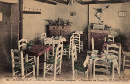 64 , Cpa  ITXASSOU , 101 , Intérieur Du "Gouter Basque" , Pension De Famille ELISSETCHE (10784.S4) - Itxassou