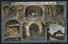 AK Buchs, Gasthaus Zum Bergwerk, Innenansichten Vom Quarzsandbergwerk  - Autres & Non Classés