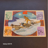 Chromos Alcide Picard & Fils  ** Timbres La Poste Au Canada  *** Attelage De Chiens - Andere & Zonder Classificatie