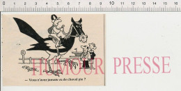 2 Vues Humour Cheval Pie Hippodrome Jockey Oiseau + Sport Raquette De Tennis Trouée Filet Troué Service Joueur - Non Classés