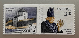 Timbres Suède Se-tenant 14/05/1987 2,10 Couronnes Neuf N°FACIT 1458-1459 - Nuevos