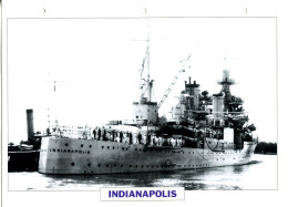 Fiche Navires De Guerre Navires De Ligne ETATS UNIS  1945  - INDIANAPOLIS - Andere & Zonder Classificatie