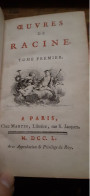 Oeuvres Tome 1 JEAN RACINE Martin 1750 - French Authors