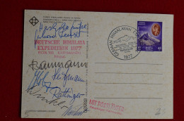 1977 German Himalayan Expedition Manaslu Signed G. Lenser + 6 Climbers Mountaineering Himalaya Escalade Alpiniste - Deportivo