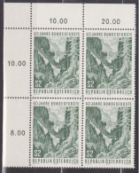 1975 , Mi 1486 ** (1) -  4er Block Postfrisch - 50 Jahre Österreichische Bundesforste - Nuevos