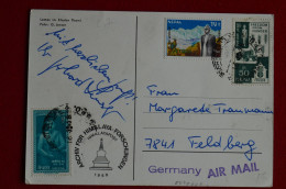 1968 German Nepal Himalaya Expedition Everest Signed G. Lenser Mountaineering Himalaya Escalade Alpiniste - Sportspeople