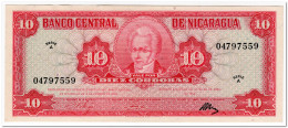 NICARAGUA,10 CORDOBAS,1962,P.109,AU-UNC - Nicaragua
