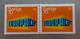 Timbres Suède Se-tenant 12/05/1969 70 öre Neuf N°FACIT 653 - Neufs