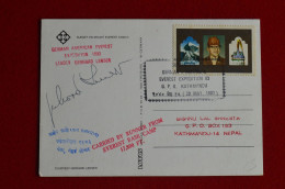 1983 German American Sagarmatha Expedition Everest Signed G. Lenser Mountaineering Himalaya Escalade Alpiniste - Sportspeople