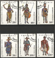 Tanzania 1993 - Mi 1685/90 - YT 1449/54 ( Afrikan Traditional Costumes ) - Tansania (1964-...)