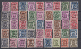 BELGIË - OBP - 1938/39 - PRE Tussen Nr 333 En 419 (SELECTIE - MOOI) - (*) - Typo Precancels 1936-51 (Small Seal Of The State)