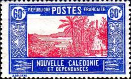 Nle-Calédonie Poste N** Yv: 182 Mi:224 Case De Chef Indigène Sous Cocotier Pli - Unused Stamps