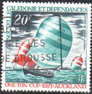 Nle-Calédonie Avion Obl Yv:120 Mi:498 One Ton Cup Auckland (Belle Obl.mécanique) - Gebraucht