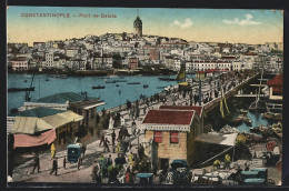 AK Konstantinopel, Passanten Auf Der Pont De Galata  - Türkei