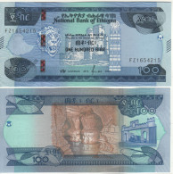 ETHIOPIA  New  Date 100 Birr   PW57b   Dated 2023   UNC   " Fortress + City Gate At Back " - Aethiopien