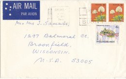 Australia Cover Sent Air Mail To USA Sydney 12-1-1978  Mixed Stamps Australia And Cocos Keeling Islands - Lettres & Documents