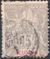 Réunion Poste Obl Yv: 48 Mi:48 Groupe Allégorique Mouchon (TB Cachet Rond) Dent Courte - Used Stamps