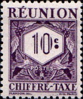 Réunion Taxe N* Yv:26 Mi:26 Chiffre (Trace De Charnière) - Timbres-taxe