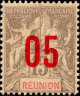 Réunion Poste N** Yv: 73 Mi:73I Groupe Allégorique Mouchon - Unused Stamps