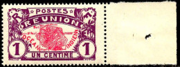 Réunion Poste N** Yv: 56 Mi:56 Carte De L'île Bord De Feuille - Unused Stamps