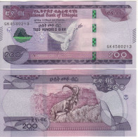 ETHIOPIA  New 200 Birr   PW58  Dated 2020   UNC   " Pigeon On  Front + Capricorn At Back " - Ethiopië