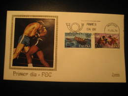 Madrid 1976 Box Boxing Rowing Canoe Montreal Canada Olympic Games Olympics Fdc Cover Spain - Boxing