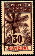 Sénégal Poste Obl Yv: 38 Mi:38 Palmiers (TB Cachet Rond) - Used Stamps