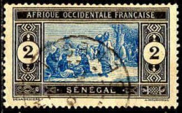 Sénégal Poste Obl Yv: 54 Mi:54 Marché Indigène (TB Cachet Rond) - Usados