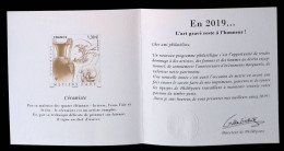 CL, Gravure Phil@poste, Céramiste, 2019, 4 Pages, Métiers D'Art 2018, Frais Fr 1.85 E - Postdokumente