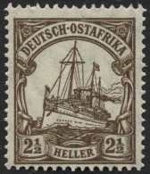 DEUTSCH-OSTAFRIKA 30II **, 1919, 21/2 H. Dkl`ockerbraun, Mit Wz., Kriegsdruck, Postfrisch, Pracht, Mi. 35.- - Deutsch-Ostafrika