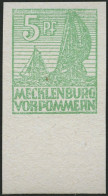 MECKLENBURG-VORPOMMERN 32xb **, 1946, 5 Pf. Mittelgrün, Kreidepapier, Pracht, Gepr. Kramp, Mi. 240.- - Sonstige & Ohne Zuordnung