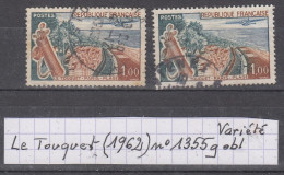 France Le Touquet (1962) Y/T N° 1355g Oblitéré (varieté Chemin Vert Au Lieu De Brun) - Used Stamps