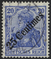 DP TÜRKEI 50 O, 1908, 25 C. Auf 20 Pf. Diagonaler Aufdruck, Pracht, Mi. 30.- - Turkey (offices)