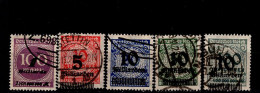 Deutsches Reich 331 - 337 Ex  Rosetten / Korbdeckel  Ziffern  Mit Neuem Wertaufdruck Gestempelt Used - Used Stamps