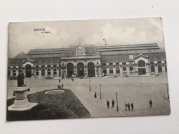 Carte Postale Ancienne (1912)  Mons La Gare - Mons