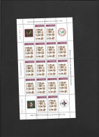 Nauru 1982 Boy Scout Year 7c 1935 Jamboree X 16 In Fine Full Margin Sheet With Labels Imprints And Plate Numbers MNH - Neufs