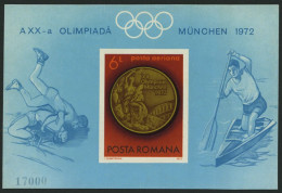 RUMÄNIEN Bl. 101 **, 1972, Block Olympische Spiele, Pracht, Mi. 85.- - Blocs-feuillets