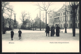 AK Hamburg-Altona, Partie Beim Kriegerdenkmal  - Altona