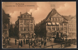 AK Hamburg-Neustadt, Schaarmarkt Mit Geschäften, Ecke Gr. Bäckergang U. Schaarsteinweg  - Mitte