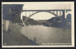 AK Bern, Aare Mit Kornhausbrücke  - Berna