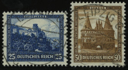 Dt. Reich 461/2 O, 1931, 25 Und 50 Pf. Bauwerke, 2 Prachtwerte, Mi. 140.- - Gebruikt