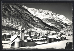 AK Saas-Almagell /Wallis, Ortsansicht Mit Kirche  - Saas-Almagell