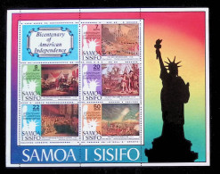 CL, Blocs-feuillets, Block, Neuf, Samoa I Sisifo, Bicentenary Of American Independence, BF 10, 2 Scans, Frais Fr 1.85 E - Samoa (Staat)