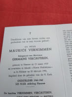 Doodsprentje Maurice Vernimmen / Hamme 23/3/1919 Sint Niklaas 25/2/1992 ( Germaine Vercauteren ) - Religion & Esotericism